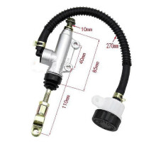 Silber Hinten Fuß Bremse Master Zylinder Pumpe Quad Atv Hydraulische Mit Reservoir Für Pit Dirt Bikes