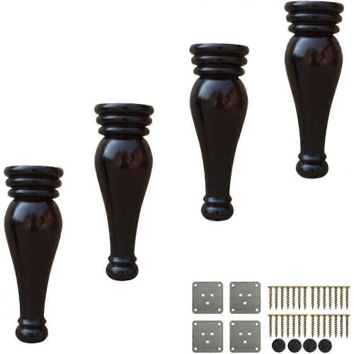 Namvo Meubelpoten, 4 in/10 cm set van 4 vierkante massief houten