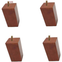 Patas de madera para muebles, 4 patas de madera maciza para muebles, patas cuadradas de madera para