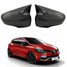 Anwendbar auf 12–19 Renault Clio 4 Mk4 Rückspiegelabdeckung Carbon Fiber Horn Rückspiegelschale