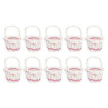 10 cestas pequeñas para flores, cestas tejidas de mano, cestas decorativas para oficina, cestas pequeñas,