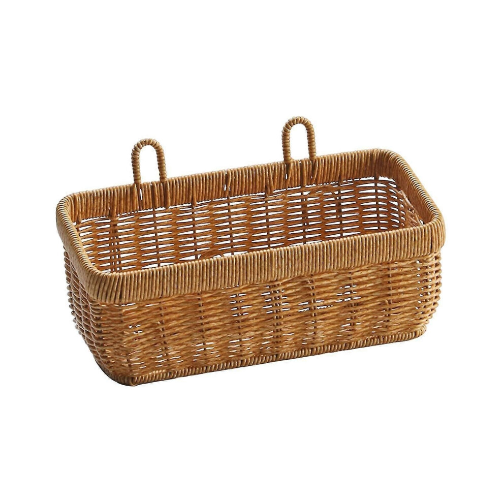 Wandhangende opbergmand, decoratieve mand, handgeweven keukenopbergmand voor in de tuin