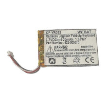 Compatible con la batería del teclado plegable Logitech AHB303450