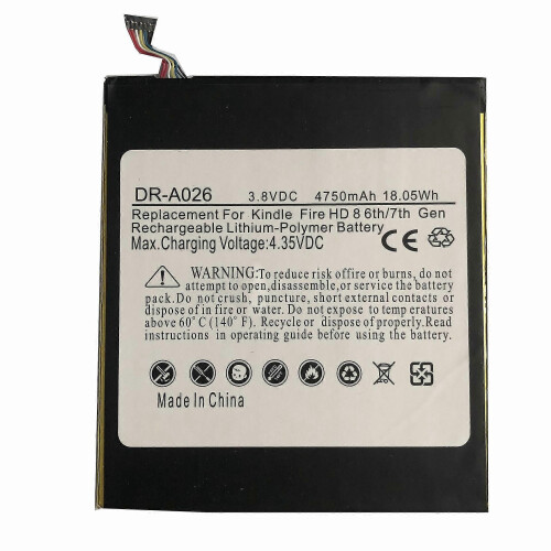 Kindle Fire HD 8 6. Generation Pr53dc Tablet-Akku Mc-28a8b8