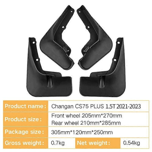 Excellent MudFlaps for Changan CS75 Plus 1.5T 2021 2022 2023 Mudguards Mud Flaps Splash Guards Front 2
