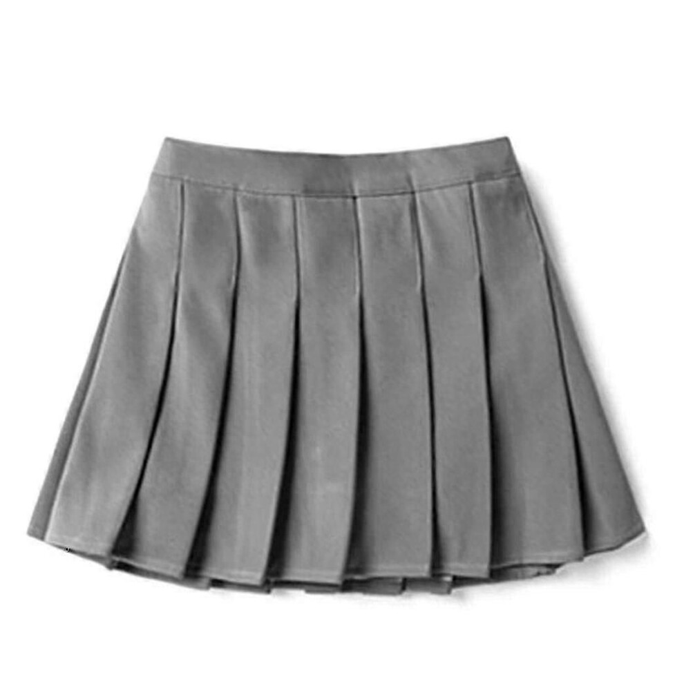 Mini-jupe patineuse taille haute plissée à fermeture éclair style tennis pour fille (enfants)