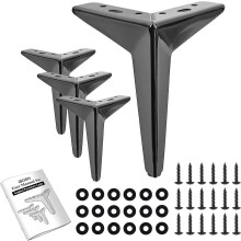 Patas de gabinete ajustables de 4 pulgadas, patas de metal para muebles, patas de mesa, patas de repuesto