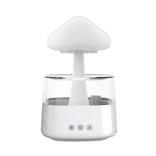 Humidificador de nube de lluvia, difusor de aceites esenciales de 450 ml con luces LED de 7 colores