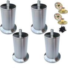 Patas de gabinete ajustablesPaquete de 4 patas de muebles de acero inoxidable, patas de sofá de 10 cm,