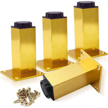 Verstellbare Schrankbeine, goldfarben, verstellbare Möbelfüße, 4 Stück, Regerly Möbelfüße, Bettfüße,