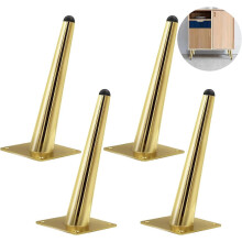 Verstelbare kastpoten Gouden meubelpoten 20 cm, set van 4 metalen tafelpoten Modern schuin Mid Century