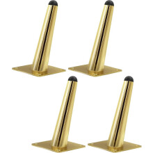 Verstelbare kastpoten Gouden meubelpoten 20 cm, set van 4 metalen tafelpoten Modern schuin Mid Century