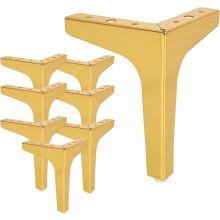 Verstelbare kastpoten 8 stuks 6,7'' / 17 cm gouden meubelpoten, metalen meubels, driehoekige meubelpoten