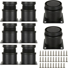 Verstelbare kastpoten 8 stuks verstelbare meubelpoten, 50 mm x 60 mm roestvrijstalen kastpoten, rond
