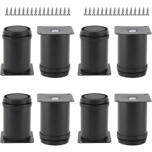 Verstelbare kastpoten 8 stuks 50 x 80 mm zwarte verstelbare kastpoten, verstelbare metalen meubelpoten