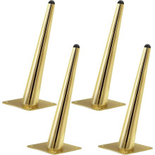 Verstelbare kastpoten Gouden meubelpoten 20 cm, set van 4 metalen tafelpoten Modern schuin Mid Century