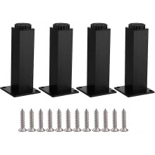 Verstelbare kastpoten, 4 stuks meubelpoten, 7,9"/20 cm aluminiumlegering, verstelbare hoogte 0-5 mm