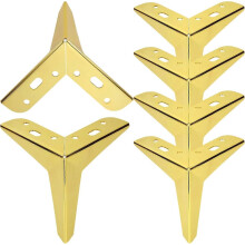 Verstelbare kastpoten 8 stuks metalen meubelpoten 13 cm, goud voor meubels, 5 inch driehoekige vervanging