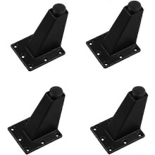 Verstelbare kastpoten Metalen meubelpoten Set van 4, Matzwart 3,2 inch, Modern metaal, Meubelondersteuning