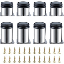 Verstelbare kastpoten Verstelbare ronde meubelpoten 50 mm 80 mm, meubelkast metalen poten roestvrij