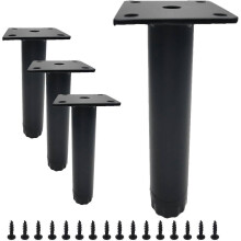 Verstelbare kastpoten Meubelpoten 4 inch, Moderne metalen meubelsteunvoeten Vervangende poot