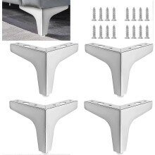 Verstelbare kastpoten 4 stuks metalen meubelpoten, 10 cm/15 cm hoog, moderne metalen driehoekige meubels