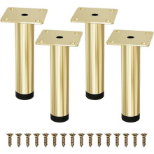 Verstelbare kastpoten Meubelpoten 4 inch, Moderne metalen meubelsteunvoeten Vervangende poot