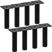Verstelbare kastpoten 4 inch / 10 cm Verstelbare metalen meubelpoten, verpakking van 8 Ronde gouden