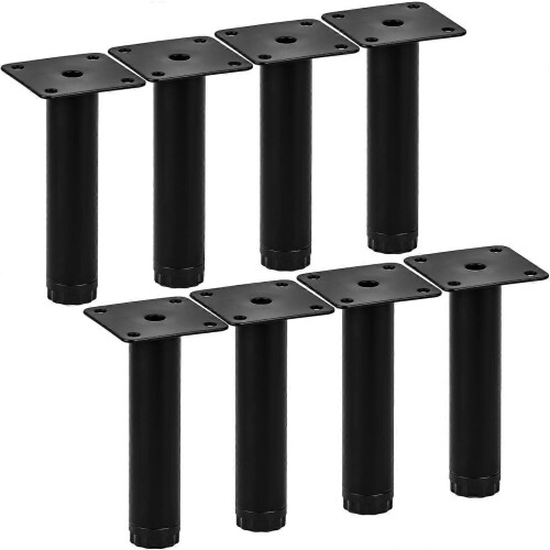Meubelpoten 8cm 10cm 12cm 15cm 18cm 20cm 25cm 30cm 35cm, 4 stuks metalen tafelpoten Verstelbare meubelpoten Vervangende poten Zilver voor kasten Banken Bureaus, goud