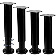 Verstellbare Schrankbeine, 8–12,5 cm, verstellbare Möbelbeine, 7-teilig, schwarzes Metall-Bettrahmen-Mittelstück
