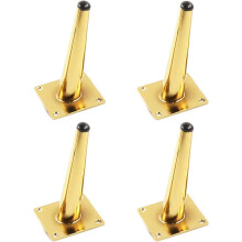 Verstelbare kastpoten 10 cm goudkleurige meubelpoten metalen bureaupoten tafelpoten set van 4, bankpoten