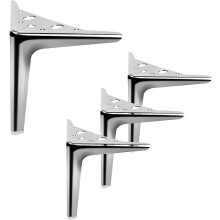 Verstelbare kastpoten 4 stuks zilveren meubelpoten, metalen meubelpoten, metalen driehoekige meubelpoten,