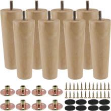 Verstelbare kastpoten 8 stuks 15 cm houten meubelpoten, tafelpoten van hout, vervangende stoelpoten