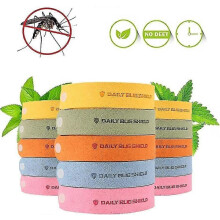 Pulseras repelentes de mosquitos de 5 colores, banda repelente de insectos ajustable sin DEET, segura