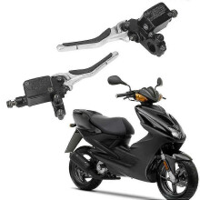 Paar Motorfiets Linker Rechter Remhendel met Oliekan Aluminiumlegering CNC Voor Yamaha Aerox YQ50