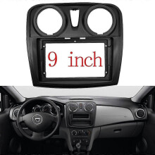 2 Din 9 tuuman autoradion kehykset Dacia Sandero Symbol Stepway 2014+ Kojelaudan kehyksen asennus-DVD