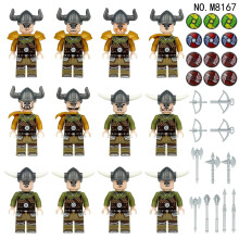 Custom Lego Viking Hero Castle Knights Medieval Soldier 12 Mini figures Toy