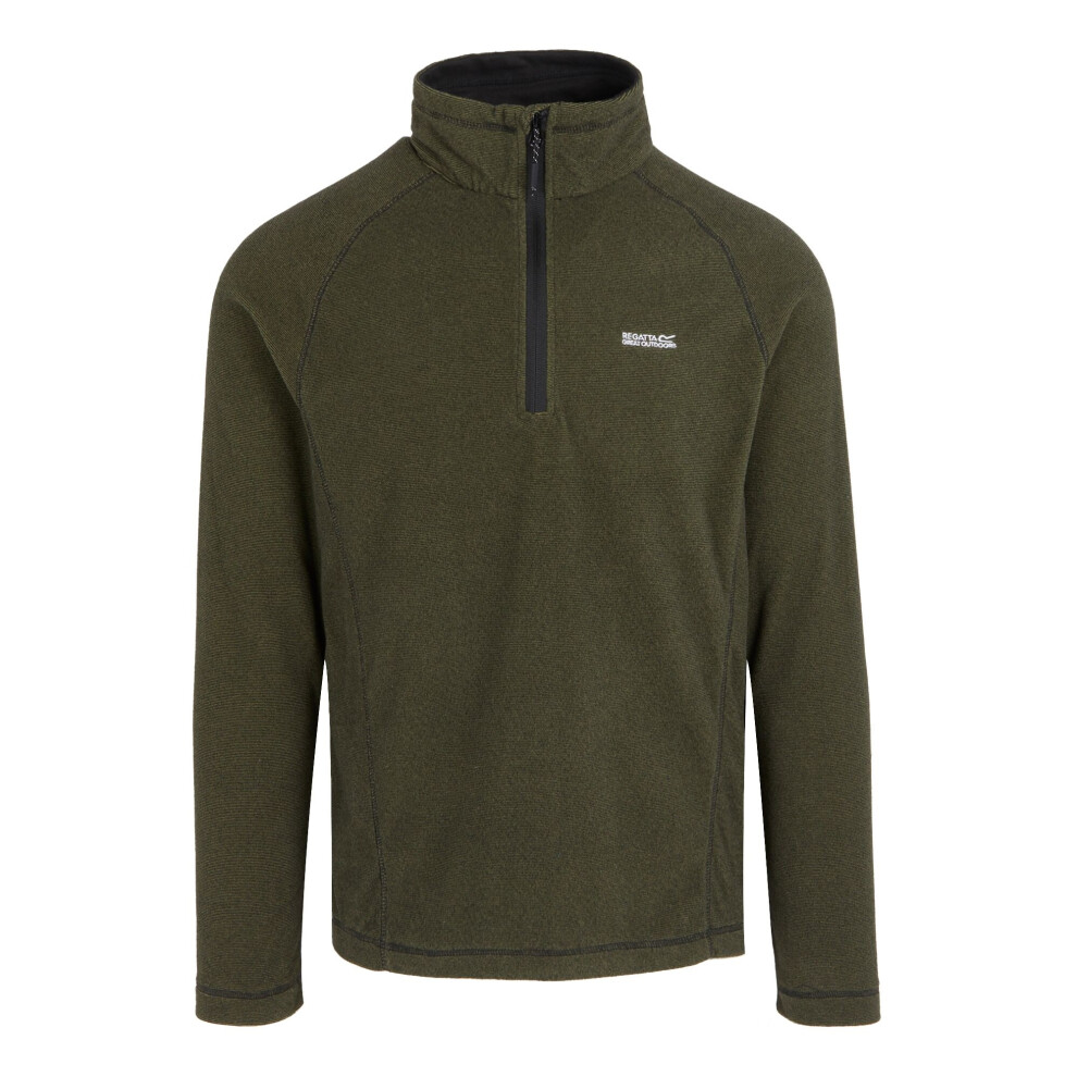 (S, Nephrite Green/Black) Regatta Great Outdoors Mens Montes Funnel Neck Fleece Jumper