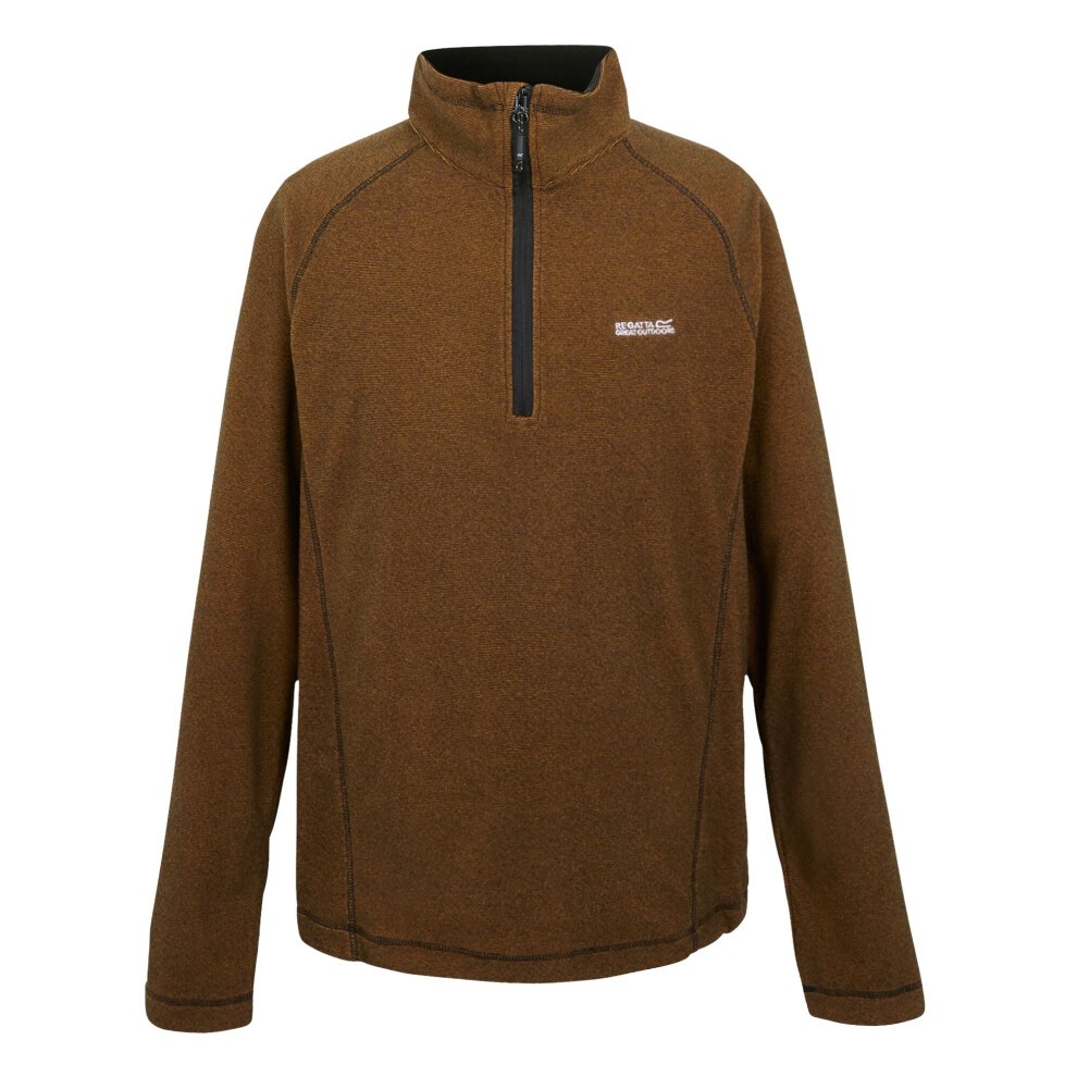 (XL, Fox/Black) Regatta Great Outdoors Mens Montes Funnel Neck Fleece Jumper