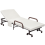 Homcom HOMCOM Folding Bed with Mattress & Wheels, Adjustable Backrest Guest, White 9