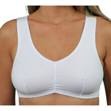 (White, 46) Ladies Full Cup Non Wired Bra Plus Size Firm Hold Large Non Padded Soft Bras UK.