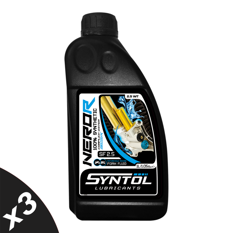 Syntol Nero R Sf 2.5 Fully Synthetic Motorcycle Suspension Fluid 3X1l 5056820577715