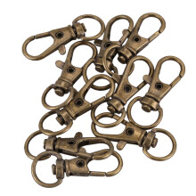 10pcs Metal Clasp Swivel Trigger Clips Snap Hooks Copper