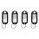 20 stk. assorterede nøgle-ID-mærker, ringnøglering (sort) 2
