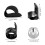 15PCS Guitar Picks Ring Thumb Finger Picks Finger Picks(Black+Silver) 2