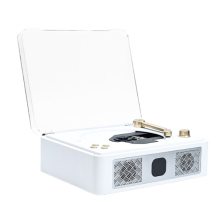 Bluetooth Desktop CD Players for Home Built-in Speakers White