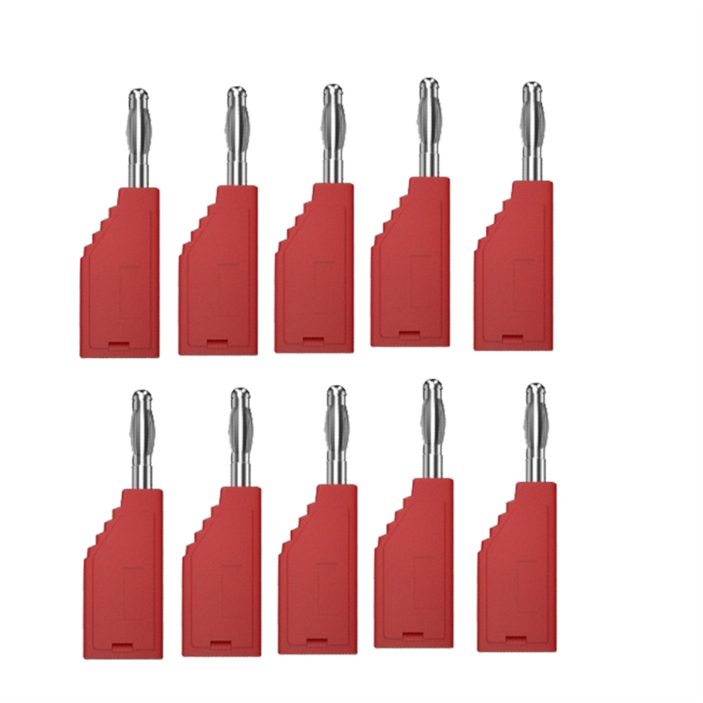 10Pcs/Set Connector Plug J.10054 4Mm Stackable Plug Banana Plug Red 4853021356801