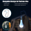 USB Rechargeable Light Bulb,Battery Backup Emergency Light Bulb,2 PCS 4
