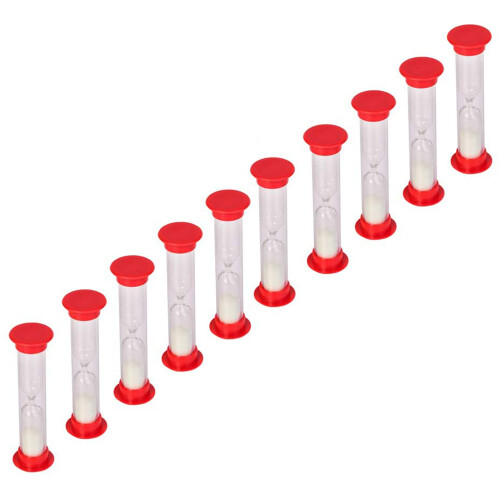 30 sekunders sandtimer leksaksset för barn, 20-pack (vit sand) 1