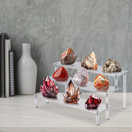 Acrylic Lifting Display Stand 3-Layer Perfume Tissue Display Stand 2